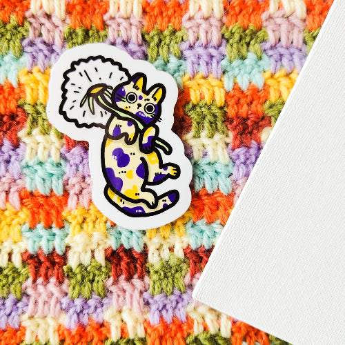 Kukka-Kissa - kissatarra - vedenkestävä vinyylitarra