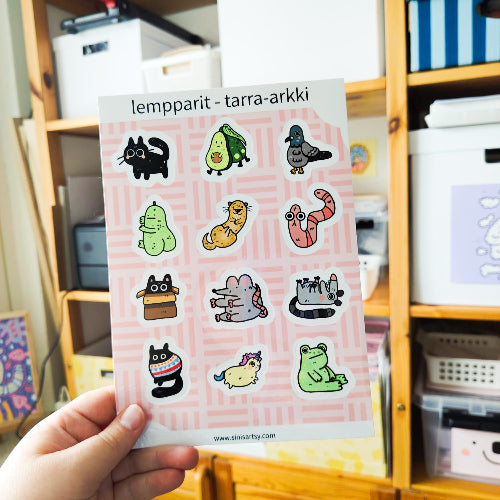 Lempparit - vedenkestävä tarra-arkki