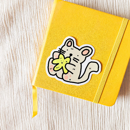Tähti-Kissa - kissatarra - hauska vedenkestävä eläintarra